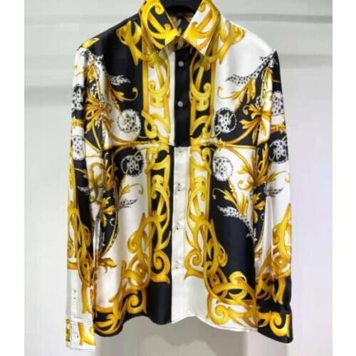 2021 21ss plus size new fashion famous crown leopard floral print shirts clothing brand for men luxury long sleeve designer