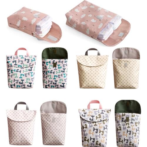 Diapering Toilet Training Packages Mini Waterproof Wet Dry Bag for Baby Infant Cloth Diaper Nappy Pouch Reusable