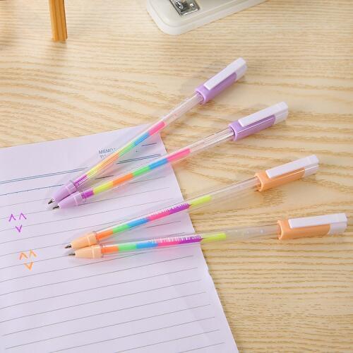 1 PCS Rainbow Large-Capacity Water Chalk Water-Based Pen Highlighter Pen Rainbow Gradient Pen School Office Supplie Student Gift