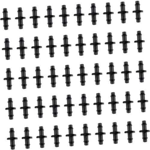 Garden Lawn IrrigationDouble Barbed Connector Fitting f/ 4/7mm Tubing Pack of 50 FOR Agriculture Lawn Garden Patio Greenhouse