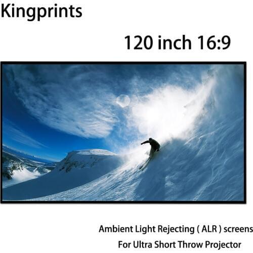Thin Bezel 120" 16:9 Fixed Frame Projection Screens Ambient Light Rejecting ALR Screen For Xiaomi Ultra Short Throw Projector