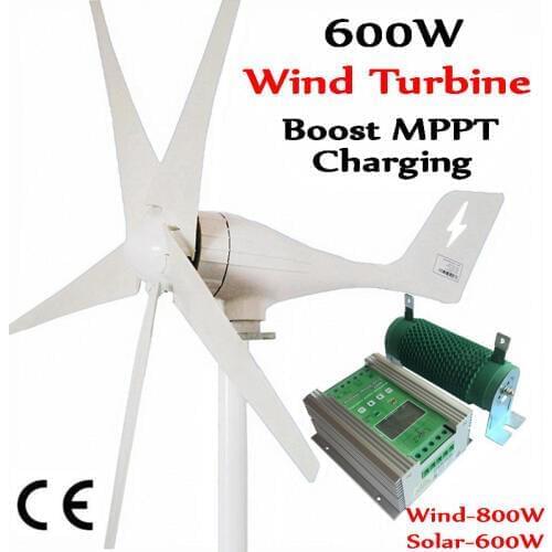 600W wind generator MAX 830W wind turbine+1400W MPPT hybrid charge controller for 800W wind turbine generator+600W solar panels
