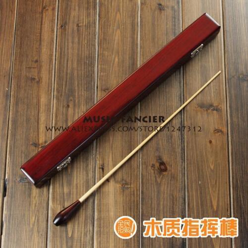 High-Quality Bamboo Baton Music Gifts Conductor dedicated (handmade box / Dispyyosspp Wood handle + bamboo stick)