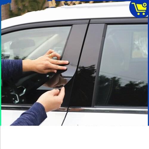 Brightly PC Material Window Middle Pillar Protective Cover For Ford Mondeo fiesta Focus Escort 2007 08 09- 17 18 19 20 21 CB065