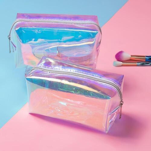 Women Travel Cosmetic Bag Transparent PVC Waterproof Clear Makeup Bags Lady Beauty Organizer Toiletry Wash Bag Case Pouch