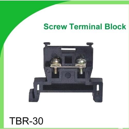 10pcs 30A Din Rail Mounted Screw Terminal Block Connector combination TBR-30 Top Hat Type