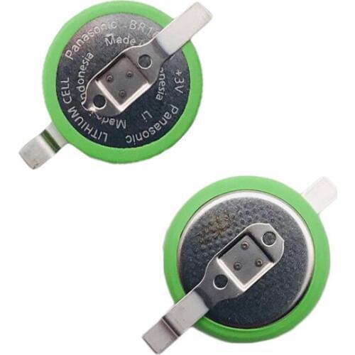 2pcs/lot Panasonic BR1632A/FAN 3V with SMD Foot Button Wide Temperature Battery BR1632A Batteries 125 Degree High Temperature