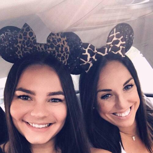 2020 Leopard Pattern Cow Spot Zebra Deer Bow Halloween Winter Mouse Ears Hair DIY Headband For Girl Hairband Hair Accessories