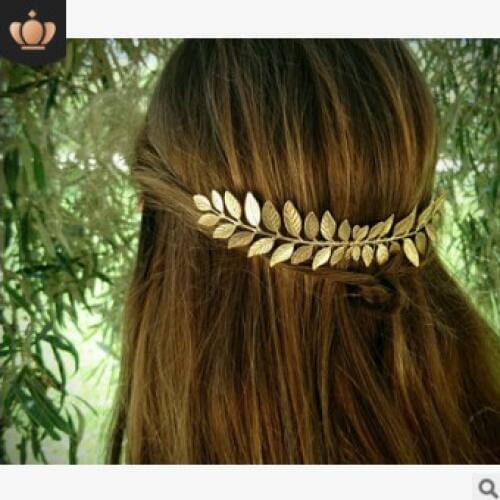 48pcs/lot DIY Golden Sliver Cross-border Alloy Hair Forks Retro Leaves Insert Combs Hair Styling Tool Hair Accessories HA609