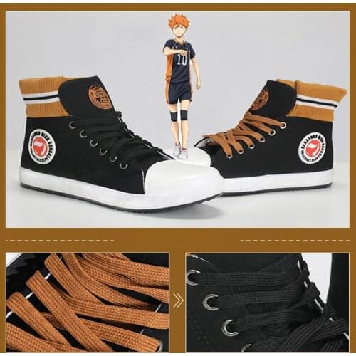 Anime Haikyu!! Cosplay Shoes Hinata Shoyo Cosplay Canvas Shoes Halloween Carnival Party Daily Leisure Shoes Accessories