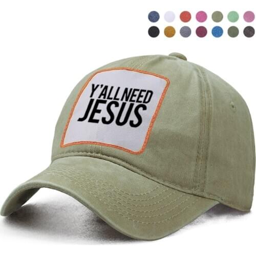 Y'all Need Jesus Letter Printed Baseball Cap Dad Trucker Hat Woman Berets Ponytail Caps Casquette Snapback Gorras Boinas Hats