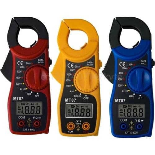 MT87 LCD Digital Clamp Meter Multimeter AC/DC Ammeter Voltmeter Resistance Test