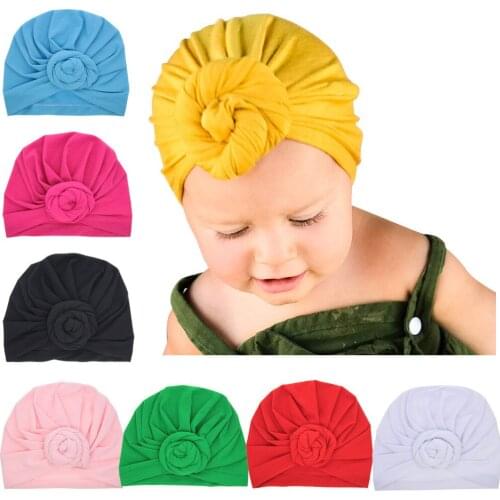 European and American baby headdress, childrens rose hat, curled fabric toque,12color