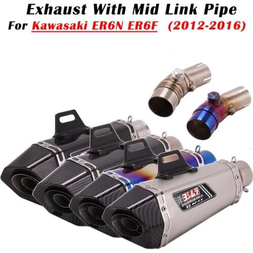 For Kawasaki Ninja 650 ER6N Z650 VERSYS650 12 - 19 Motorcycle Exhaust Escape System Yoshimura Muffler DB Killer Mid Link Pipe