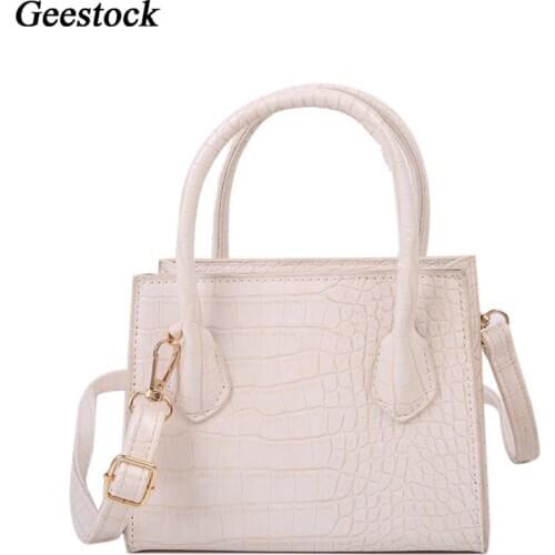 Geestock Handbags for Women 2020 Crossbody Bags Totes Bag PU Leather Shoulder Bag Crocodile Pattern Fashion bag