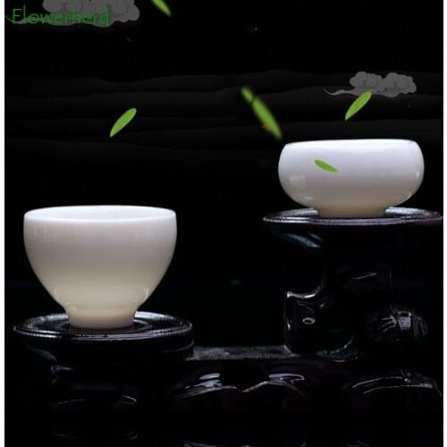 Ceramic Porcelain Tea Cup Bowl Teaware Kung Fu Tea Cup Set Mutton Fat Jade Tea Cup