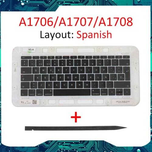 Genuine for Macbook Pro Retina 13" 15" A1706 A1707 A1708 French Keyboard Keys Key Cap Keycaps Late 2016 Mid 2017