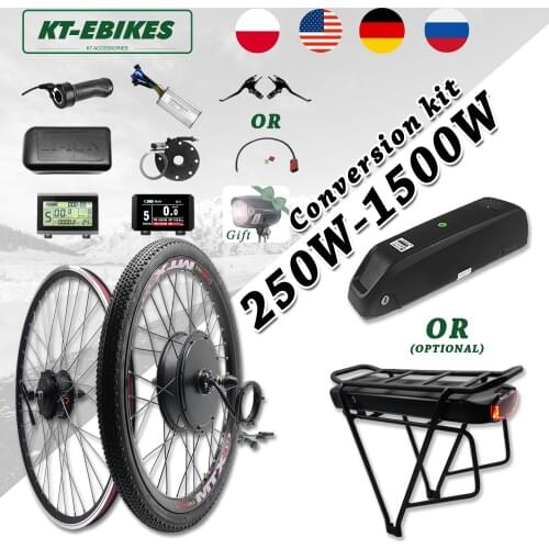 EBike Kit 36V 500W 48V 750W 1000W 1500W Front Rear e-bike Wheel Hub Motor Electric Bicycle Bike Conversion Kit with battery