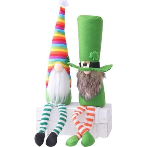 Faceless Doll Old Man Plush Toy 2021 St. PatrickS Day Handmade Lucky Plush Doll Doll Toy Holiday Party Home Table Decoration