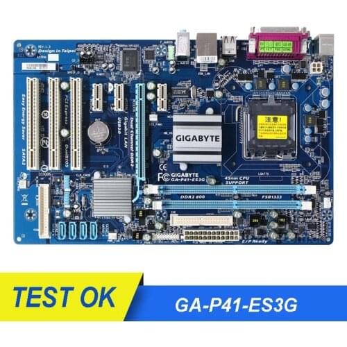 LGA 775 For Intel G41 DDR2 For Gigabyte GA-P41-ES3G 100% Motherboard USB2.0 8GB SATA II P41-ES3G Desktop Mainboard P41 ES3G Used