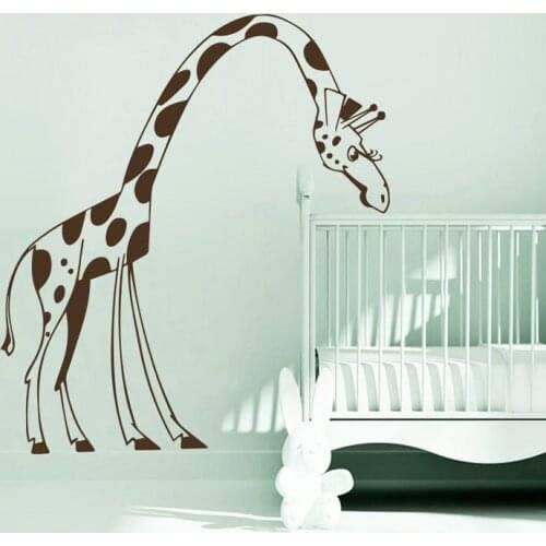 Giraffe Wall Decals Vinyl Sticker Kids Rooms Decor Removable Art Wall Stickers Modern Design Waterproof