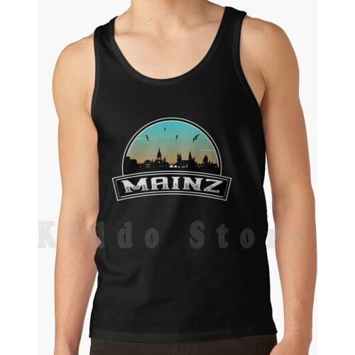 Germany Skyline German Souvenir Tank Tops Vest Sleeveless Germany German City Cities Town State Country Flag Love