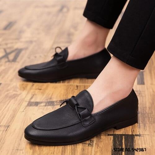 New Luxury Designer Black Metal Buckle Shoes Mens Casual Oxford Loafers Business Formal Dress Footwear Sapatos Tenis Masculino