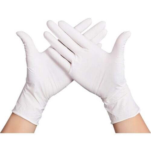 100pcs Disposable Rubber Latex Gloves, 6-Color Food and Beverage Thicker Durable Household Cleaning Gloves Experimental Gloves