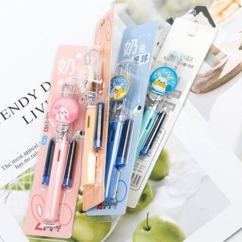 Multi-capsule Fountain Pen Novelty Office Fountain Pen Ink Student Pens Korean Stationery Fountain Pens School Supplies