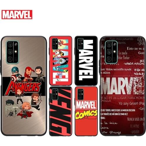 Silicone Cover Marvel Avengers Logo Superhero For Honor V30 View 20 V20 30i 30S 30 20S 20E 20i 20 Lite Pro Plus Phone Case