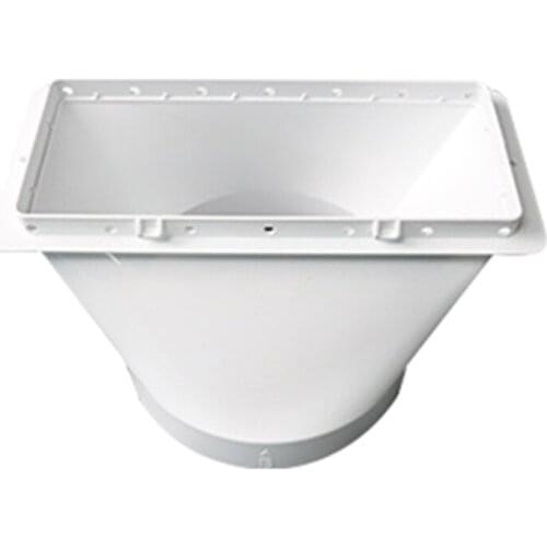 MOLF 5.12'' Rectangular Exhaust Hose Connector Tube Connector Air Hood Baffle Plate Mobile Air Conditioning Accessories