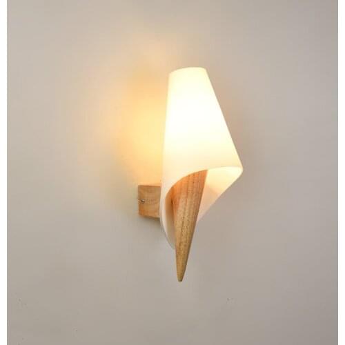 Modern Wooden Wall Lamp Sconce Nordic Indoor Led Wall Light Fixtures for Home Decor Bedroom Bathroom Corridor Mirror Lights