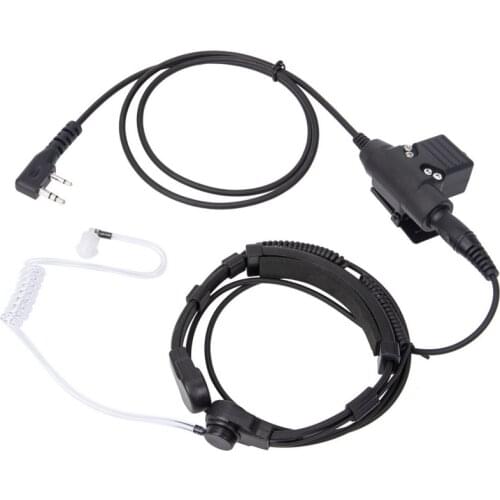 U94 PTT Telescopic Throat Microphone Headset for MOTOROLA GP88 GP300 Walkie-Talkie Headset