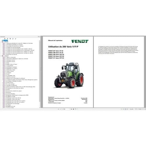 FENDT TRACTOR 20.2 PDF Diagrams, Operator & Workshop Manuals French_FR DVD