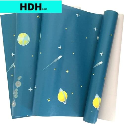 Universe Starry Space Wallpaper for Kids Room Peel and Stick Wall Decor Removable Contact Paper Self-adhersive Vinyl Wallpaper