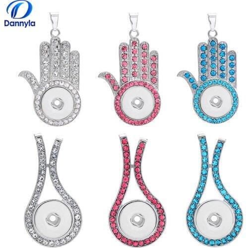 Pattern hands and other snap jewelry fit button wristband necklace Jewelry LSNP97/98