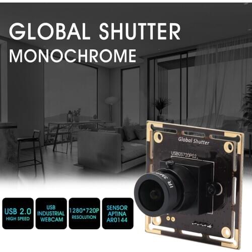 High Speed 60fps 1280*720 Camera Module Global Shutter USB Webcam Aptina AR0144 UVC Plug Play Driverless USB Camera