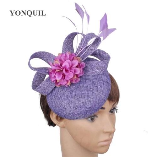 Ivory Fashion Fascinator Hat For Women Elegant Ladies Headpiece With Fancy Flower Charming Fedora Cap Party Dinner Chapeau Cap