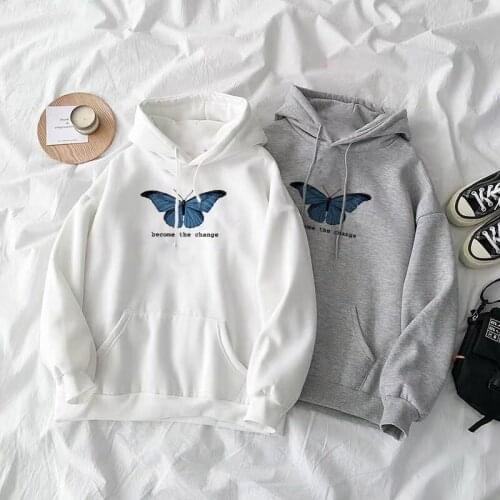 Hoodies Women Hooded Simple All-match Leisure Oversize Pullovers Korean Style Warm Kawaii Womens Loose Streetwear Sweatshirts