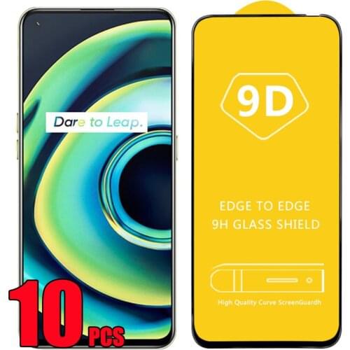 10pcs 9D Tempered Glass Full Glue Cover Film Screen Protector For OPPO Reno 6 6Z 5 Lite 5A 5F 5K 5Z Realme V11 V13 V15 V25 K9