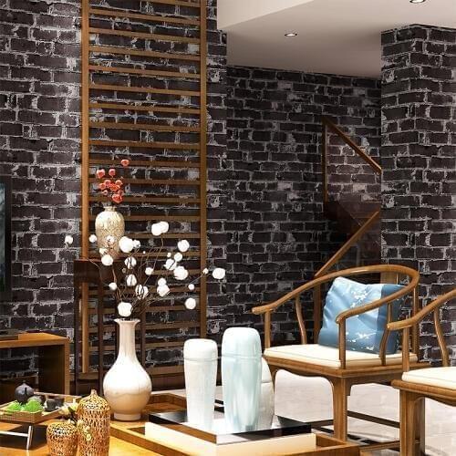 Beibehang 3d brick wallpaper for walls retro bar imitation living room TV wall papers home decor papier peint wall-paper roll