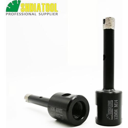 SHDIATOOL 2pcs Welded Wet Diameter 12mm Diamond Drilling Core Bits M14 thread hole saw for drilling granite marbel stone