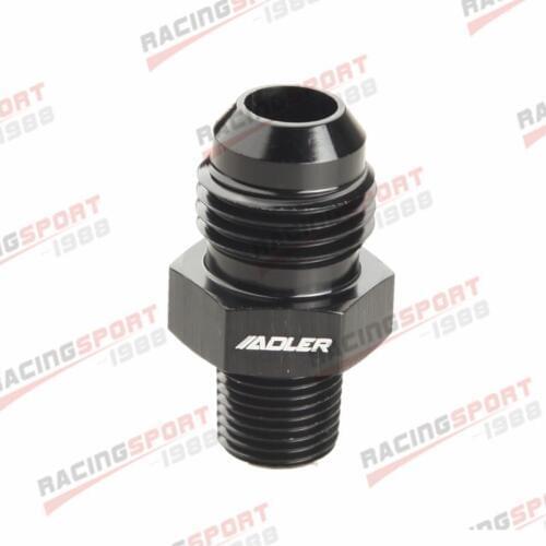 AN6 -6AN Male To 1/8'' NPT Straight Flare To Pipe Thread Fitting Adapter Black