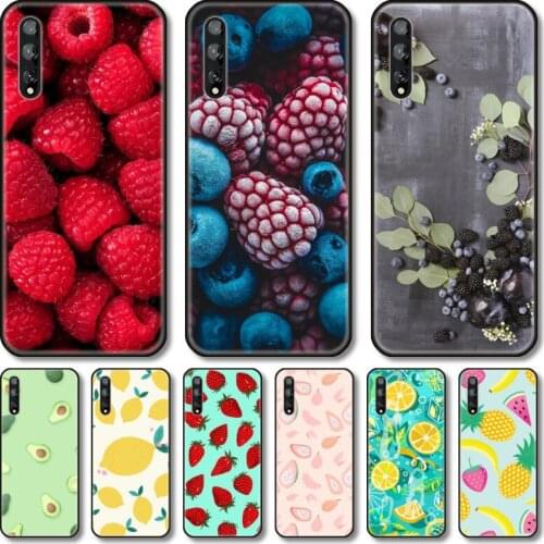 Fruit Phone Case For Huawei Y 5 6 7 8 9 A P S Pro 2020 2019 Black Shell Cover