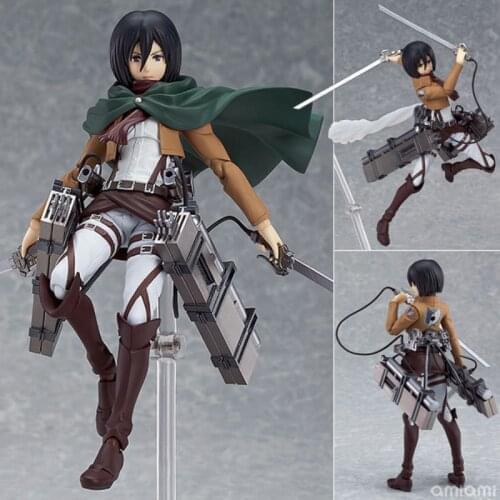 15CM Anime Attack on Titan Action Figures Ackerman Levi Rivaille Figma 203 213 Dolls PVC Action Figure Collective Toy