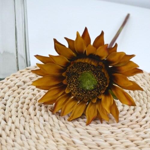 10Pcs Artificial Sunflower Silk Flowers Decoration Home Garden Wedding Layout Floral Photography Props Fake Flowers Bouquet