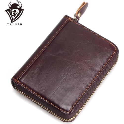 Made Of Cow Leather Unisex Card Holder Wallets High Quality Female Credit Card Holders Mens Coin Purse