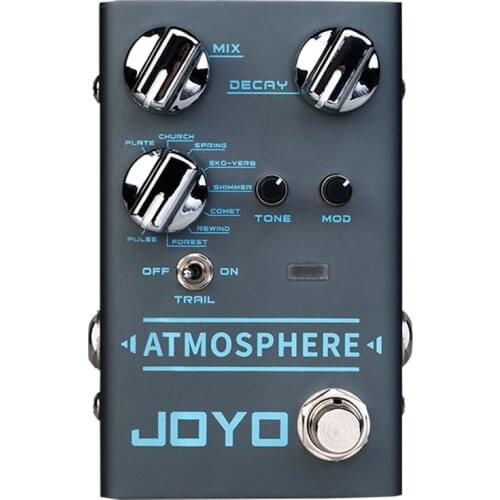 JOYO ATMOSPHERE Reverb Guitar Pedal SPRING/CHURCH/PLATE/EKO-VERB/SHIMMER/COMET/REWIND/FOREST/PULSE 9 Digital Reverb Effect R-14