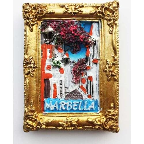 Fridge magnet spain spain photo frame painting hand made resion gift souvenir kitchen decoration magnet sticker paste views deli