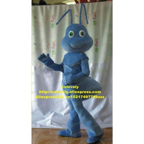 Custom Blue Ant Formicidae Cricket Grig Gryllid Locust Acridid Mascot Costume Mascotte Long Antennas Round Eyes No.4126 Free Sh